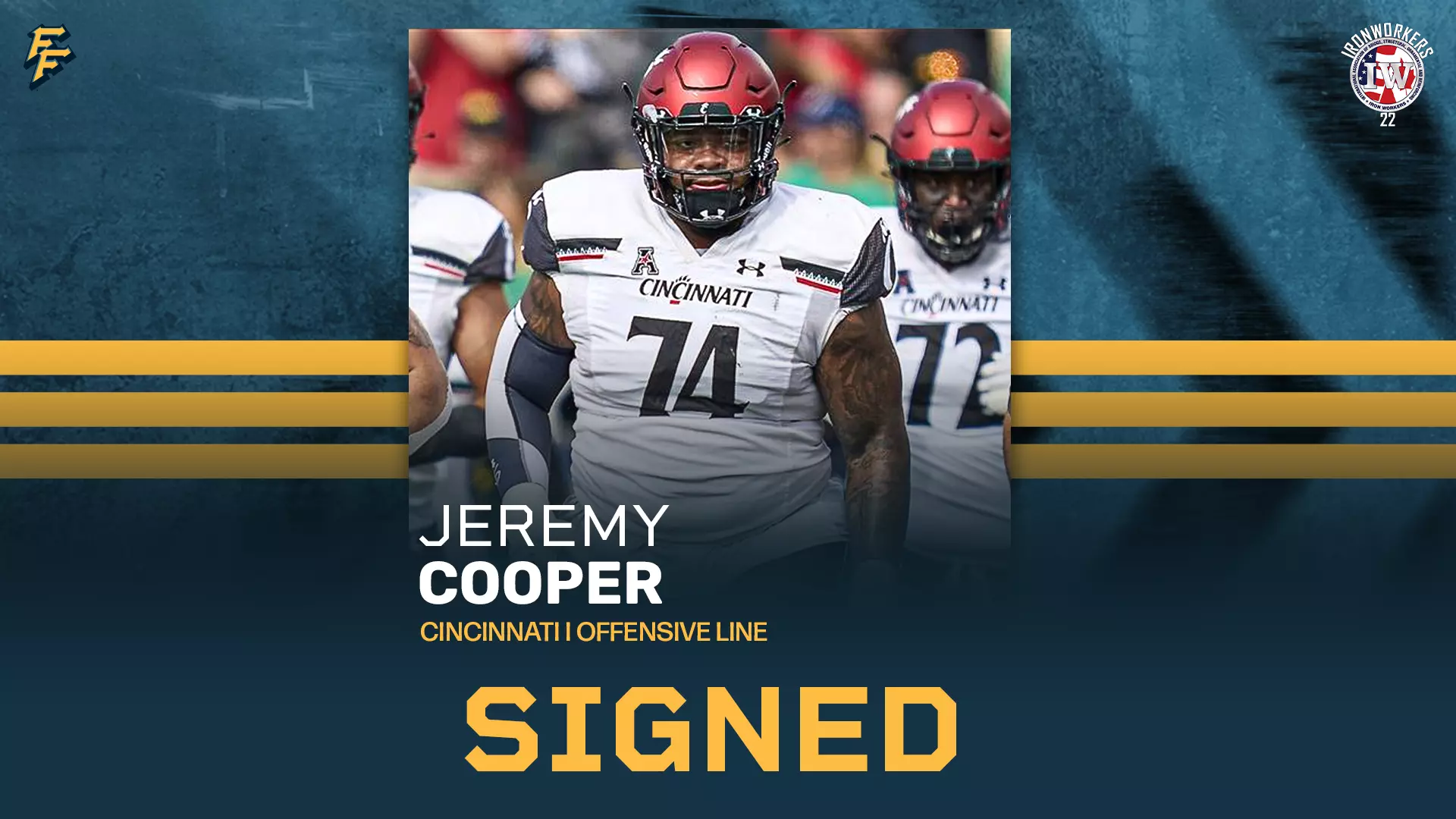 Freight Sign Cincy Bearcat Jeremy Cooper